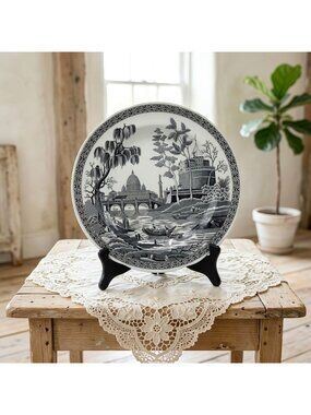 Spode Archive Collection Georgian Series Rome Plate Underglaze Print 10.5"